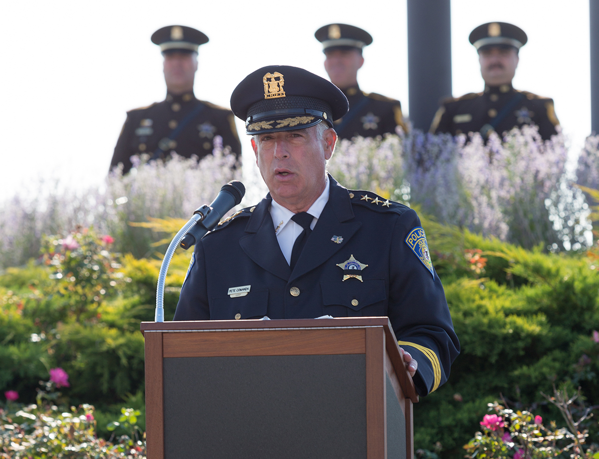 JJC Chief of Police, Pete Comanda at the 2017 9/11 Tribute.