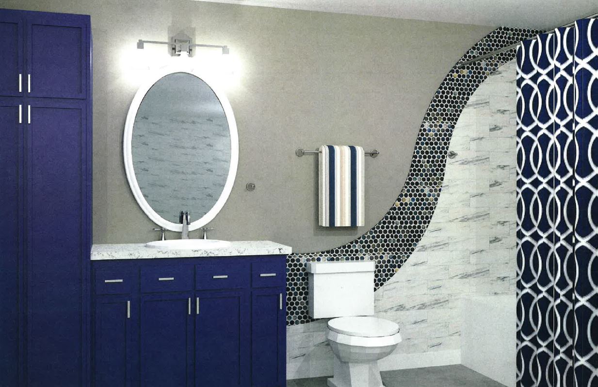 This kitchen and bath design by Tyler Rodgers was one of two submitted to NKBA for judging. 