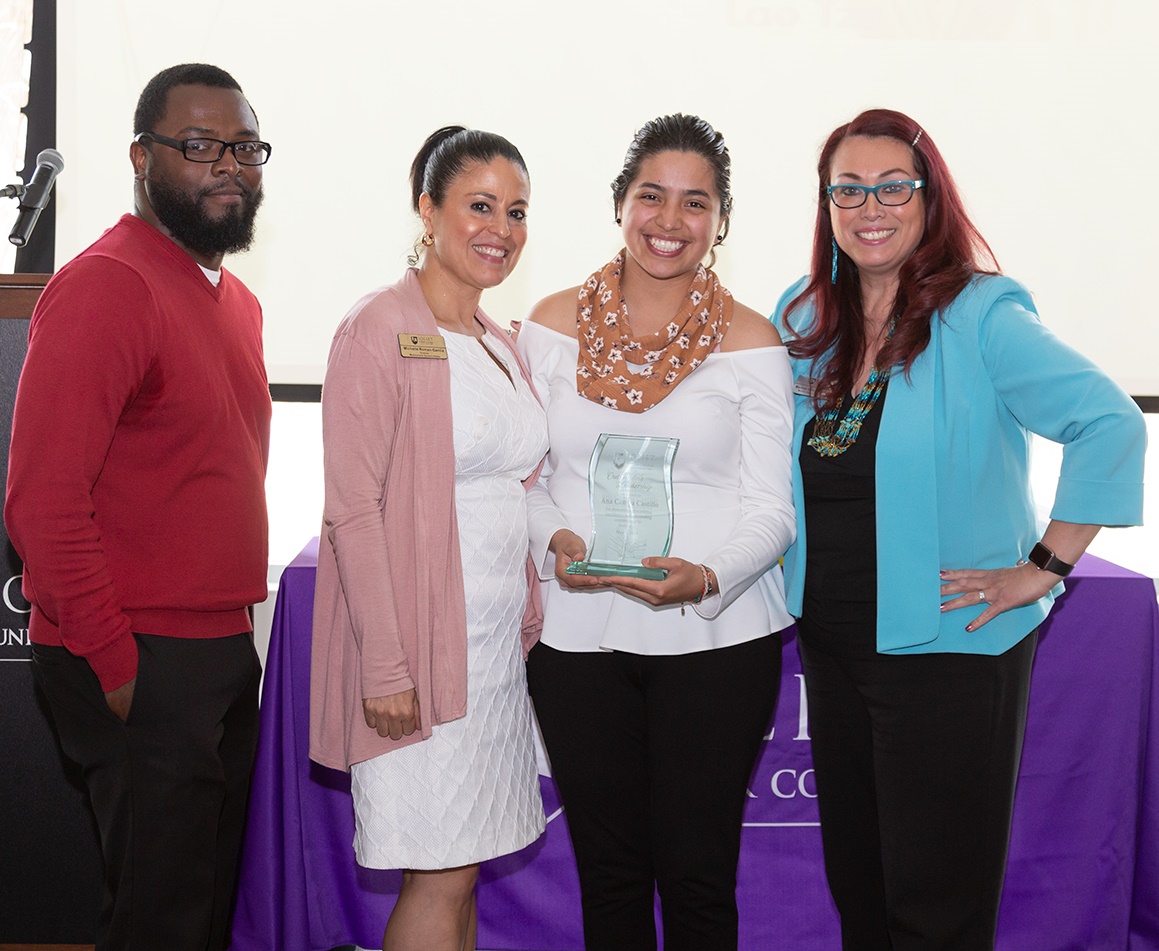 Ana Campa Castillo receiving her OMSA award on May 4, 2018
