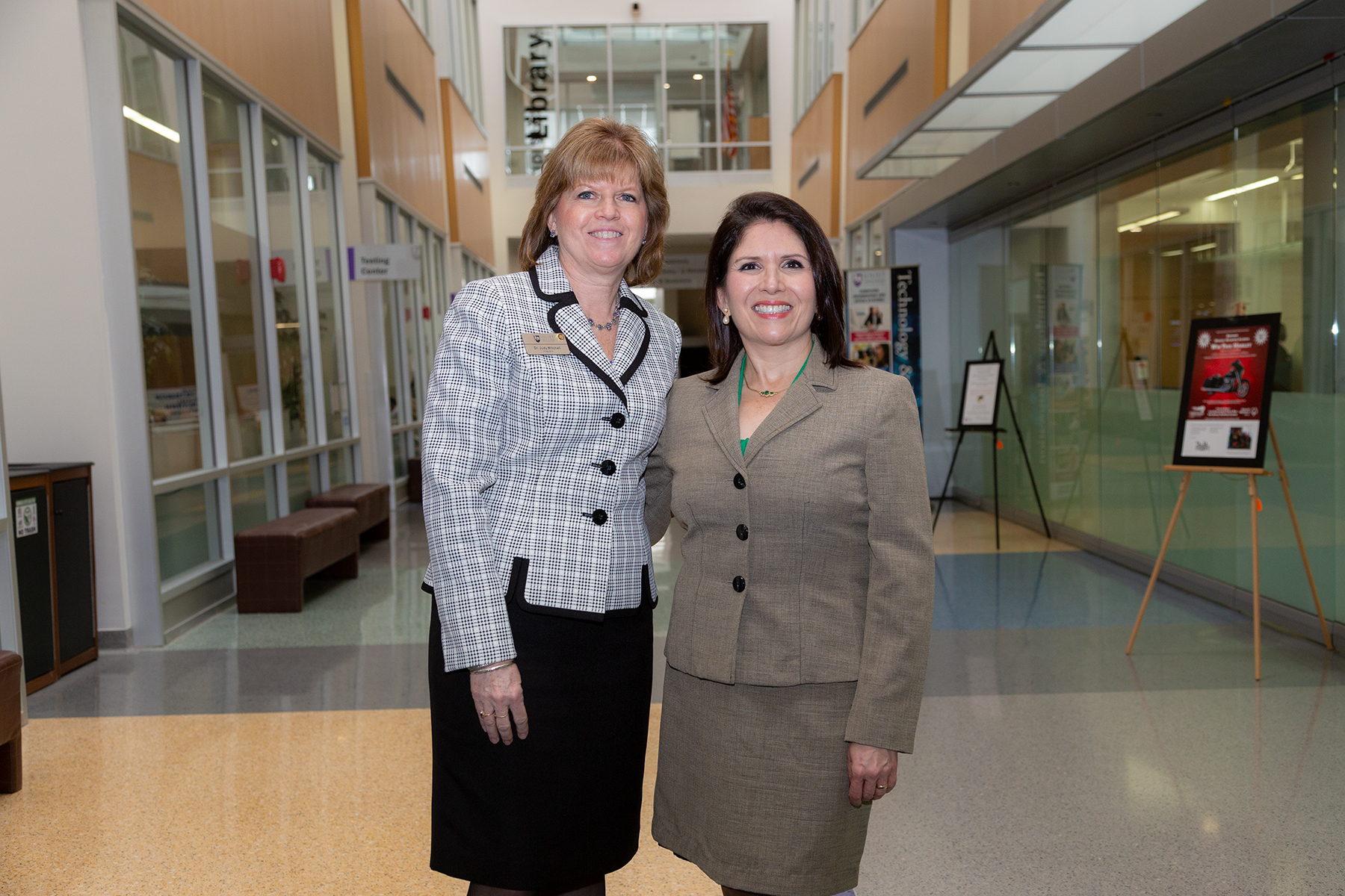 From Left: JJC President Dr. Judy Mitchell and Illinois Lt. Governor Evelyn Sanguinetti