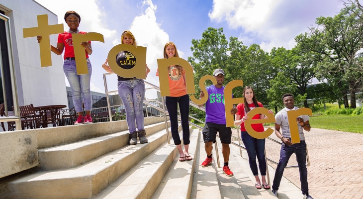students holding transfer letters